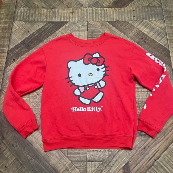 Hello Kitty Tops - Hello Kitty Red Pullover Sweatshirt